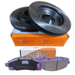 Par Discos Freno + Pastillas De Freno NIBK Mitsubishi L200 2.5cc Y 2.4cc